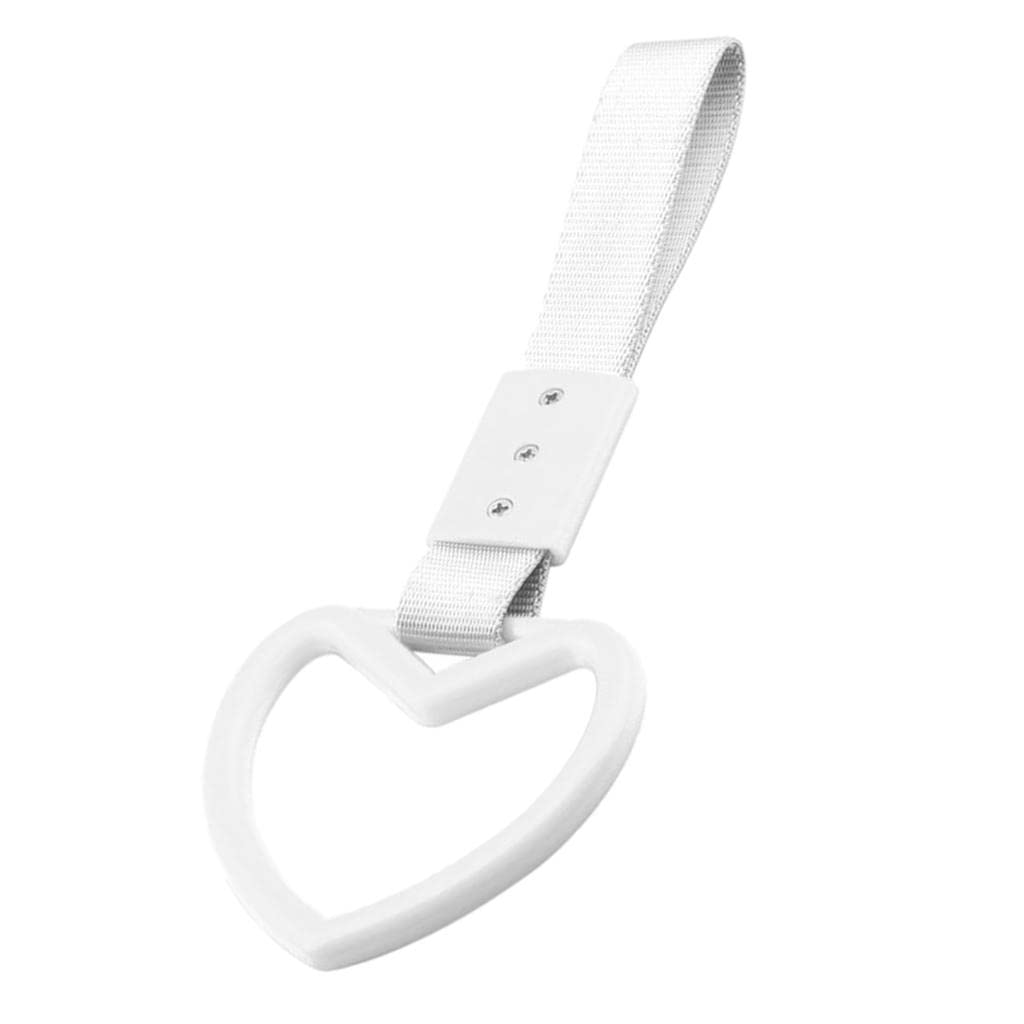 CALANDIS® Heart-shaped Racing Car RV Bus Hanging Warning Ring Handle Strap Hook White-image-31