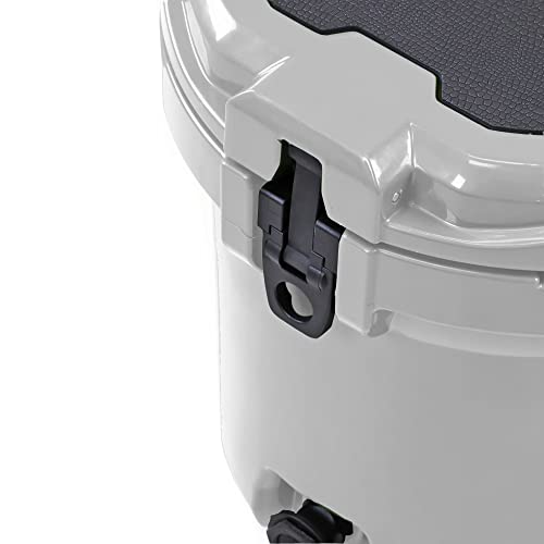Xspec 5 Gallon Rotomolded Beverage Cooler Water Jug And Dispenser, High Performance Outdoor Ice Chest Cooler, Pro Tough Durable Outdoor Ice Bucket, Cool Grey #TOP6