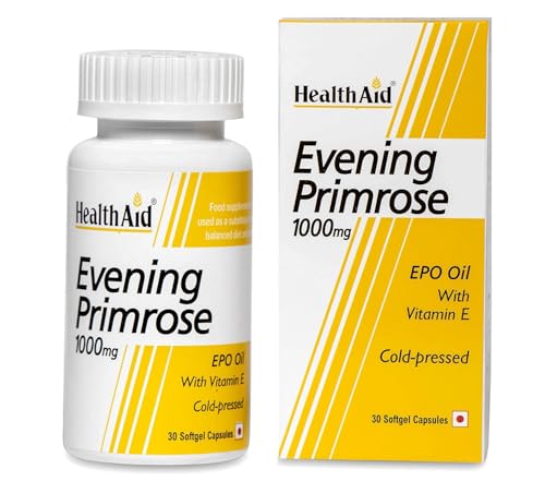HealthAid Evening Primrose Oil 1000mg with Vitamin E For Women & ...