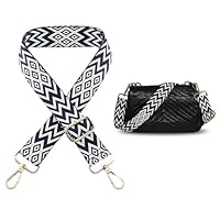 JYNXOR Sangle Sac Bandouliere, Laniere Sac Bandouliere Réglable, Bandouliere pour Sac à Main, Bandoulière de Rechange Réglable, pour Sacs de Messager, Sacs pour Appareil Photo,Sacs à Bandoulière(Noir)