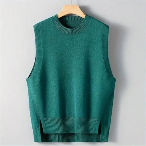 Men's Round Neck Sleeveless Knitted Sweaters Vest Loose Fit Casual Waistcoat Knitted Vest2