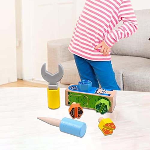 Montessori - Juego de herramientas de reparación de madera para el desarrollo motor fino
