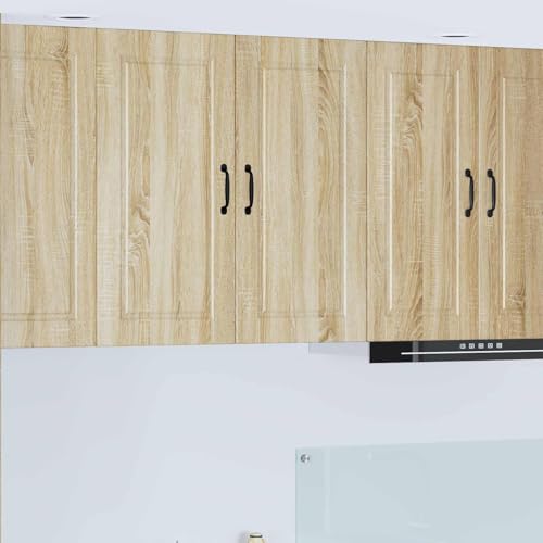 Teenpull Sonoma Oak Engineered Wood Cabinet, 80x31x80cm Modern Storage Unit with Doors for Pantry & Dining Room, Durable Buffet Sideboard for Kitchen Organization & Home Essentials