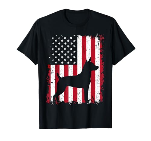 Rat Terrier 4th of July Patriotic American USA Flag Gift T-Shirt