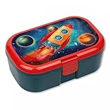 Maße: 16,5 x 10,5 x 6,5 cm Tapirella Lutz Mauder 10597 Lunchbox Retrorakete