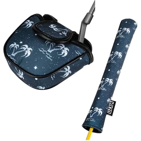 VIXYN Mallet Putter Cover and Alignment Stick Cover Matching Bundle Set (Palm Springs) Cover