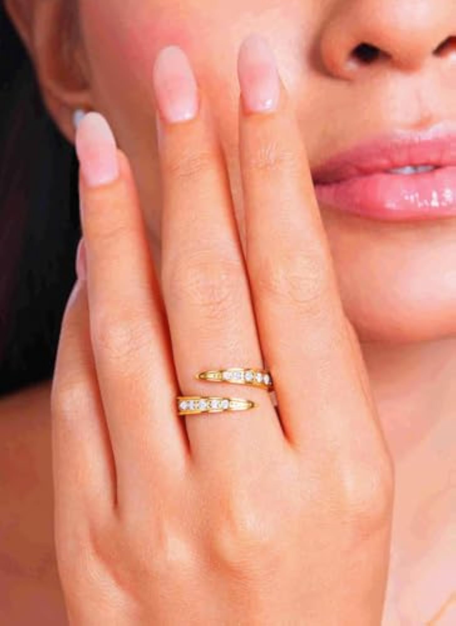 Open Grace Adjustable Ring, Elegant Minimalist Design