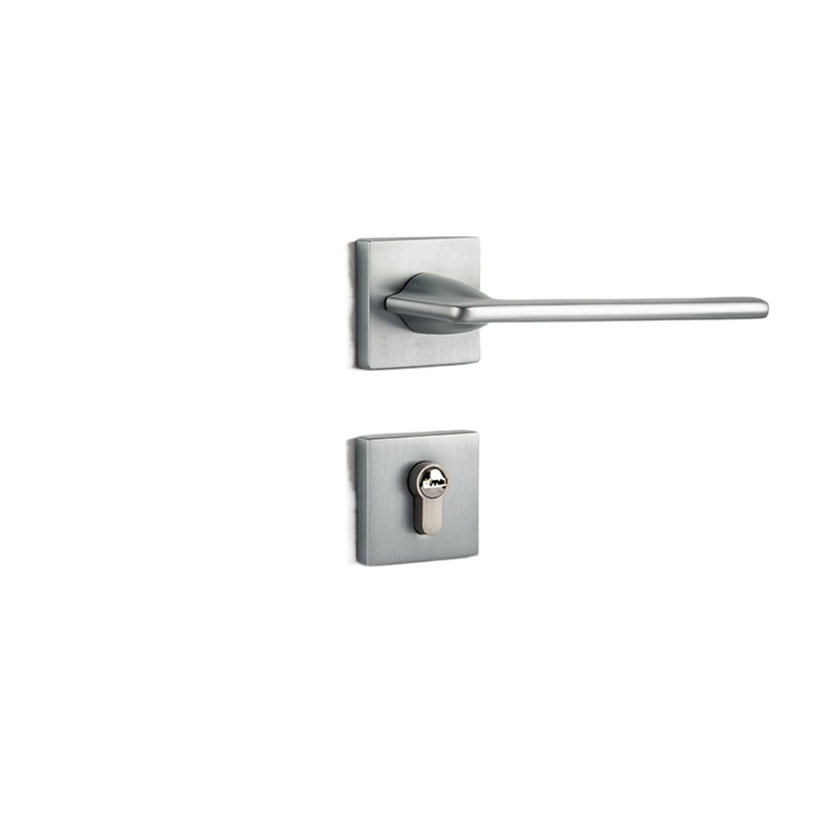 Door lock zinc alloy indoor split silent furniture handle(SILVER_72MM)