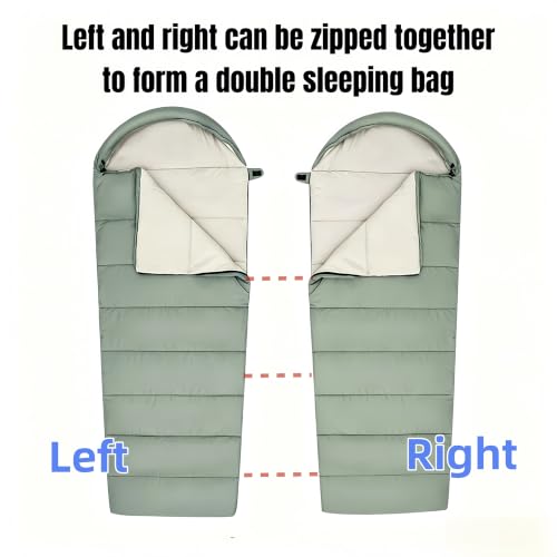 Bolsa de dormir tipo sobre conectable y lavable para 3 estaciones, ideal para camping y descanso en oficina miniatura 2