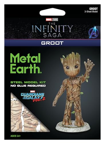 Metal Earth Guardians of The Galaxy Groot Color 3D Metal Model Kit Fascinations - Image 6
