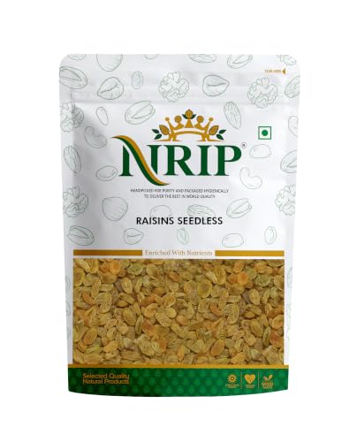 Image of NRIP Premium Seedless Green Raisins 200g | Quality Kishmish /Kismis | Dry Fruits, Healthy Snacks | Nutritious, Rich in Iron, Antioxidants & Vitamin B | Tasty Natural Snack