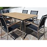 Gartengarnitur Nassau Teak & Edelstahl für 6 Personen