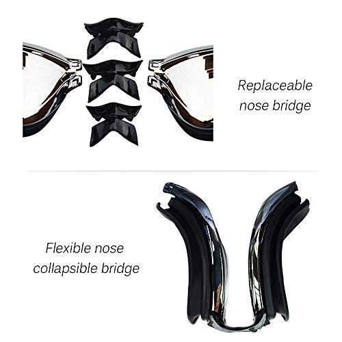 DECDEAL Resistente à água ajustável anti-nevoeiro uv escudo proteção óculos de natação adulto óculos