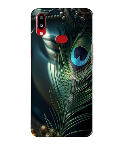 Image of Lord Krishna Mor Pankh Printed Hard Back Case Cover Compatible for Samsung Galaxy A10S / Samsung Galaxy M01S (Multicolor) - D1663