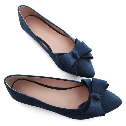 Image of SAILING LU Women's Bow-Knot Pointed Toe Ballet Flats