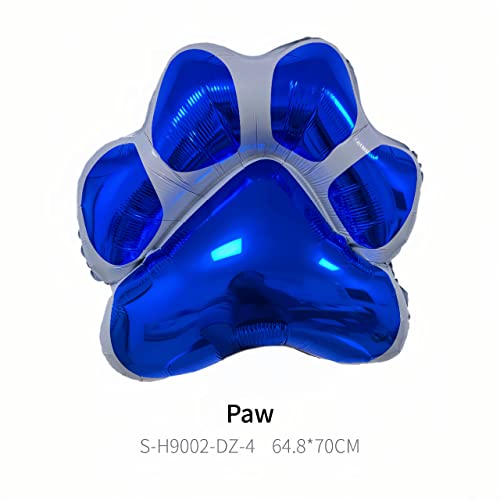 Cymylar 3Pcs 25 * 28 Inch Blue White Dog Paw Balloon Blueyi Foil Balloons/Blueyi Birthday Party Supplies Balloons/Baby Shower Girls And Boys Blue Theme Happy Birthday Party Decorations #TOP1