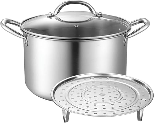 Marmite à soupe inox grande capacité ustensile de cuisson pour faitout et plat chaud