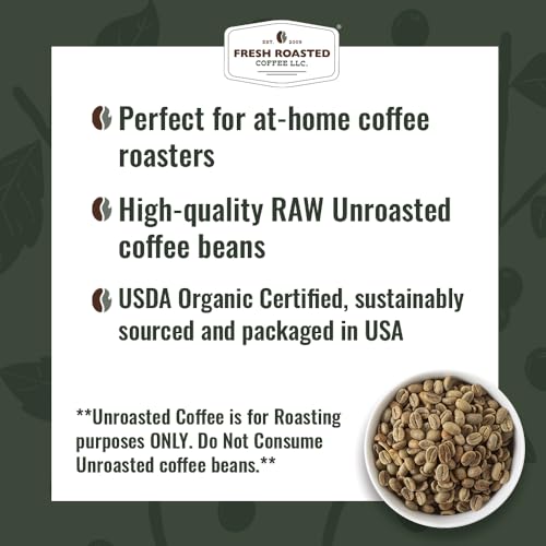 Image of Fresh Roasted Coffee, Unroasted Organic Sumatra Water-Processed Decaf | USDA Organic, 100% Single Origin, Kosher | 5 Pound