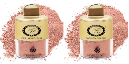 Image of FASHION COLOUR Face and Body Hi-Lite Bronzer | Highlighter For Effortless Shine | Soft Glow Highlighter | Mettalics Body Shimmer | 4g | Shade 02 (Pack of 2)