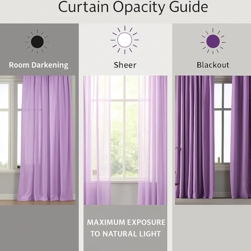 Image of Casableu Belek Sheer Curtains 7 Feet Long Set of 2 for Door, Digital Printed Curtains with Eyelets, Semi Sheer Curtains for Living Room, Tieback Included (Pink 7 feet)