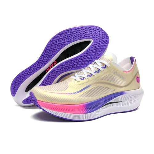 Image of Carbon Plate Marathon Running Racing Shoes Men Stable Support Shock-Relief Ultra-Light TPU Outsole Rebound Sneakers