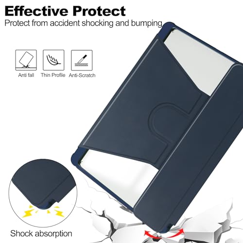 Smart case Samsung Galaxy Tab A9 Plus finition premium bleu foncé avec support