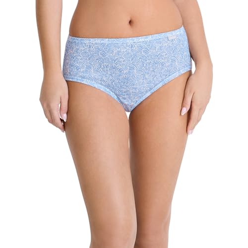 Image of Jockey Women's Underwear Elance Hipster - 3 Pack, True Blue /Spiraling Shells /Picasso Blue, 6