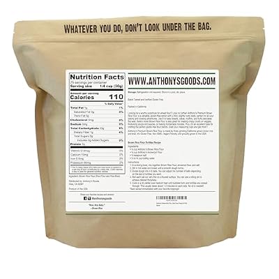 Anthony's Brown Rice Flour, 5 lb, Gluten Free, Non GMO, Product of USA, Vegan