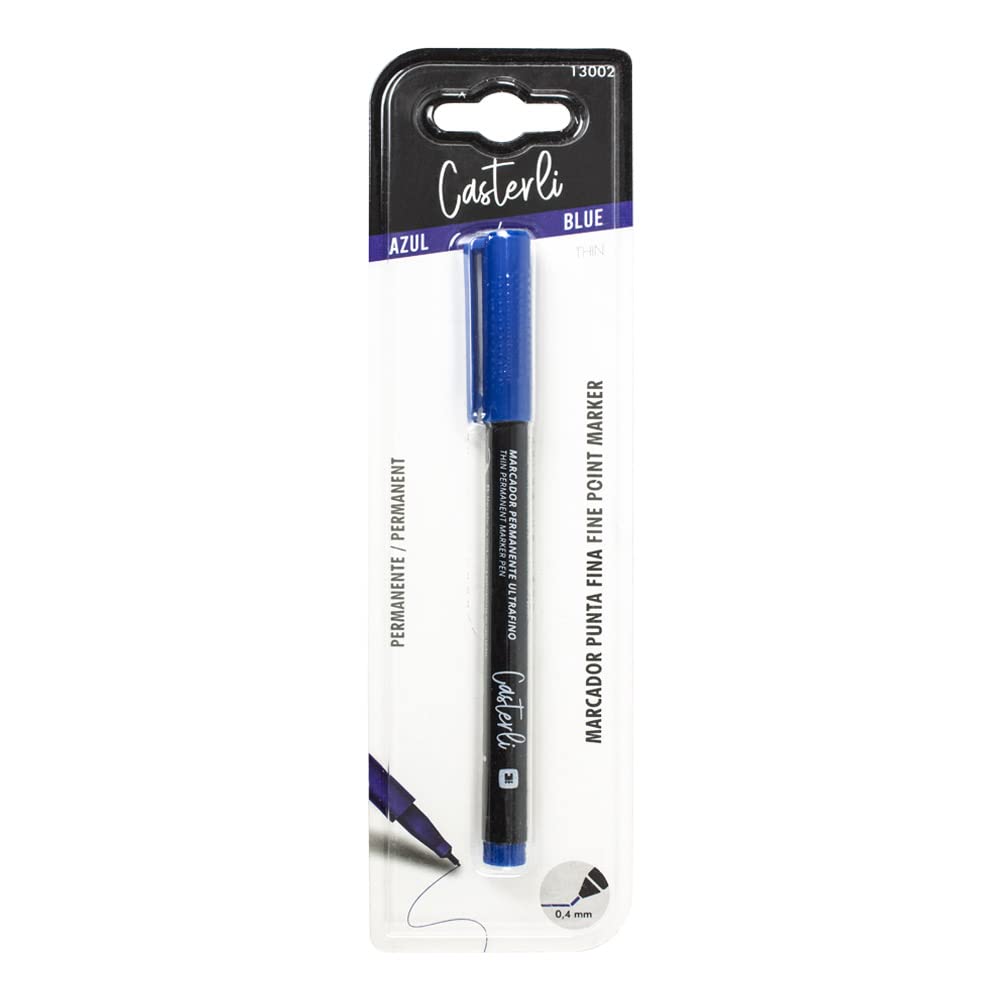 Casterli - Permanent Markers Fine Point 0.4mm (0.4mm, Blue-1 unit)