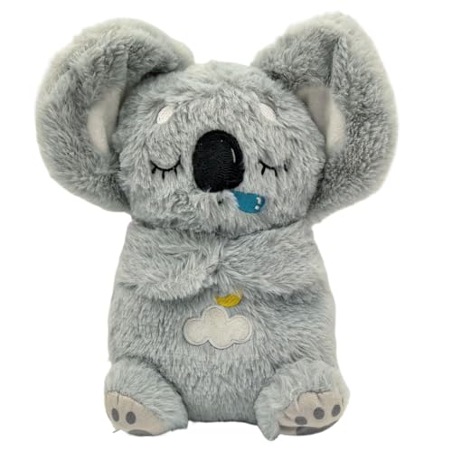 Koala en peluche respiratoire avec 5 niveaux réglables et veilleuse musicale