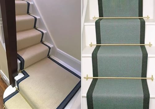 Varillas de escalera de latón decorativas para alfombra de piso de pasillo 3