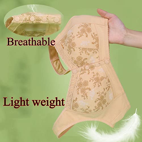 Wm Stylist Bra for Seniors,Glamorette-Cotton Front Closure Bra,Convenient Front Button Bra3