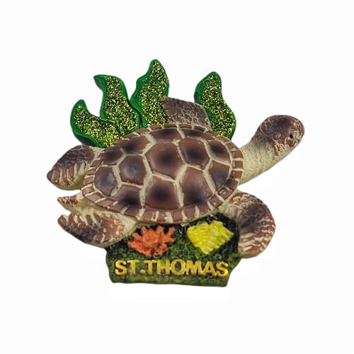Imán Decorativo Tortuga St.Thomas 3D 8.4x8.4 cm miniatura 3