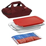 Pyrex Portables 4-Piece Glass Bakeware and Food Storage Set