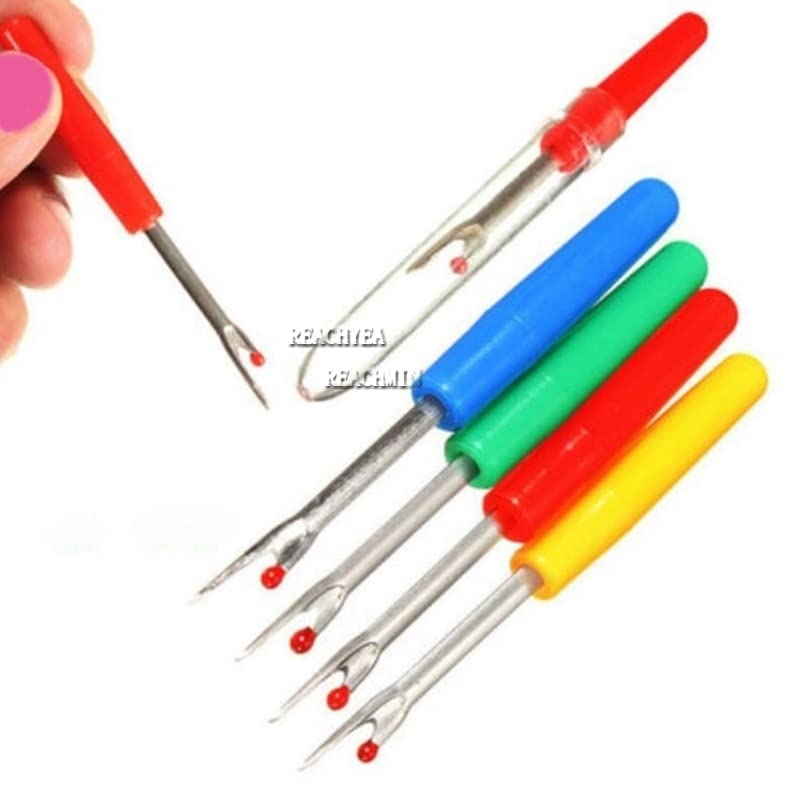 4pcs X Plastic Handle Seam Stitch Ripper Unpicker Thread Cutter Sewing Tool - (Color: Random)