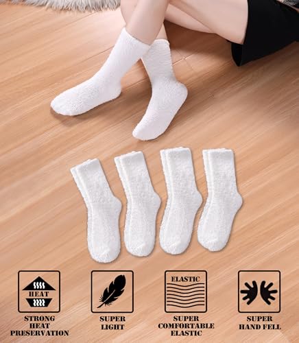 Image of FNOVCO Womens Fuzzy Socks Super Soft Fluffy Winter Warm Cozy Home Sleeping Socks