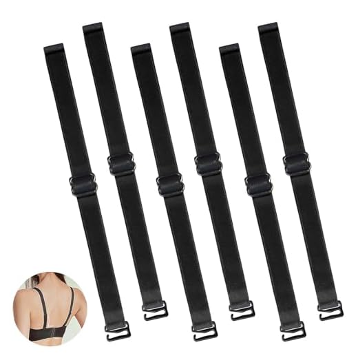 3 Paar BH Träger Halter, BH Träger Breit, Träger Zum Annähen, Bikini Träger Ersatz, Verstellbare Bra Straps, Abnehmbare Ersatz BH Träger, Für Frauen Mädchen Tops Kleid Schwarz (1.2 cm)