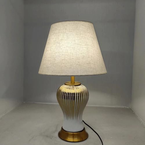 Lampe de Bureau en Céramique Luxe Style Nouveau Chinois - 2