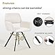 39F FURNITURE DREAM Set of 2 Beige Arm Chairs, Modern Style, Soft Fabric Upholstery with Sleek Metal Legs, Perfect for Living Room or Office, Comfortable Seating Solution