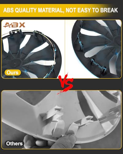 Image of ABX Hubcaps,16 inch hubcaps Set of 4, Wheel Rim Cover ABS Material, Snap On Car Truck SUV Replacement, for Toyota Camry Nissan Mazda etc, Black & Blue