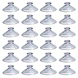 LEBQ 50 Piezas 30 mm Ventosas Transparentes de Plástico PVC sin Ganchos