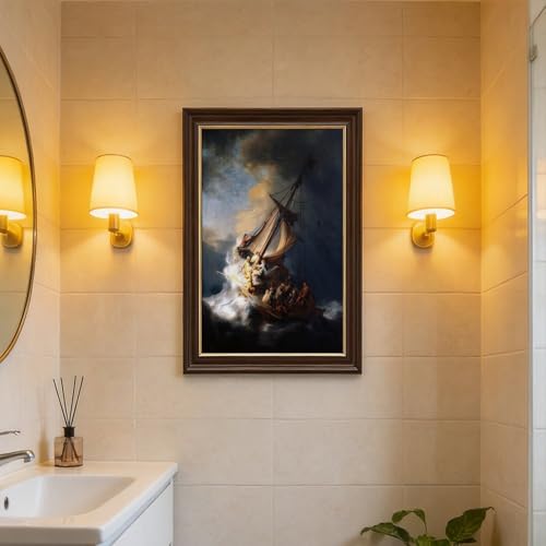 Christ dans la tempête impression sur toile WCYB 40cm tableau déco - 7