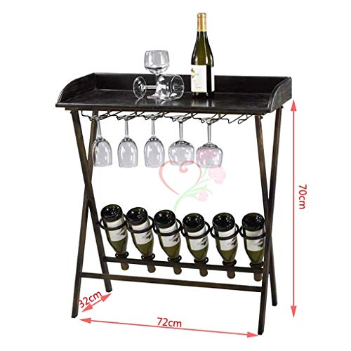 Soporte para botellas de vino de hierro forjado de pie miniatura 2