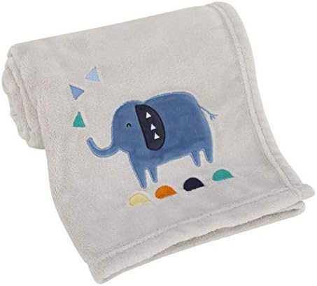 Carter's Modern Jungle Pals Super Soft Gray Elephant Baby Blanket