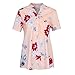 Women Floral Printed Button T-Shirt Chiffon Irregular Hem Plus Size Tops