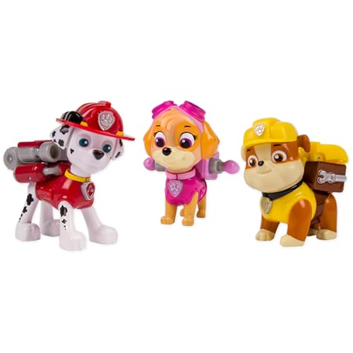 Paw Patrol - 6024060 - Pack 3 Figurines - Sac A Dos Transformable 1 - Pat' Patrouille - Marcus et Stella