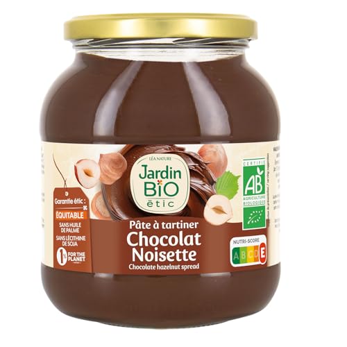 Jardin BIO étic - Pâte à tartiner chocolat noisette bio - Sucré - Certifié AB - Pot de 750g