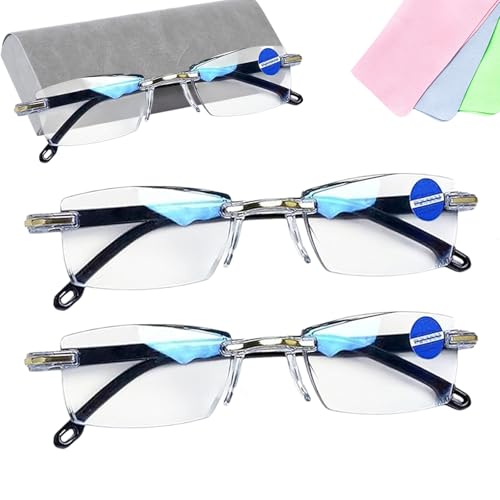 Upgraded Blue Self Adjusting Glasses Far And Near For Women & Men Auto Intelligent Dual Focus Eye Glasses (2pcs Smart Zoom)