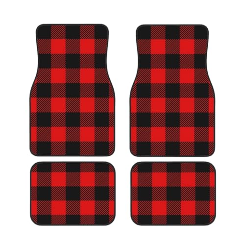 Buffalo Plaid 99111881 - Alfombrillas de coche con respaldo antideslizante, protector interior absorbente para coches, SUV y vehículos, fácil de limpiar, alfombras duraderas