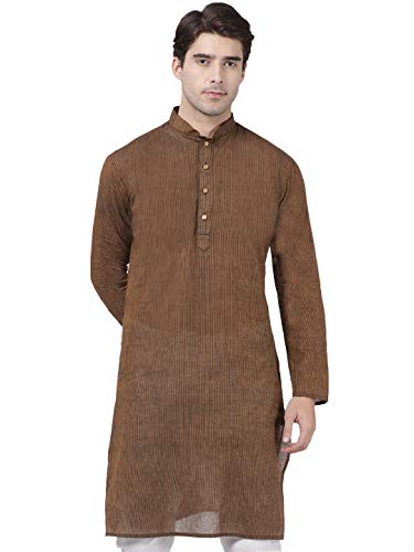 Image of VASTRAMAY Men's Royal Blue Pure Cotton Kurta